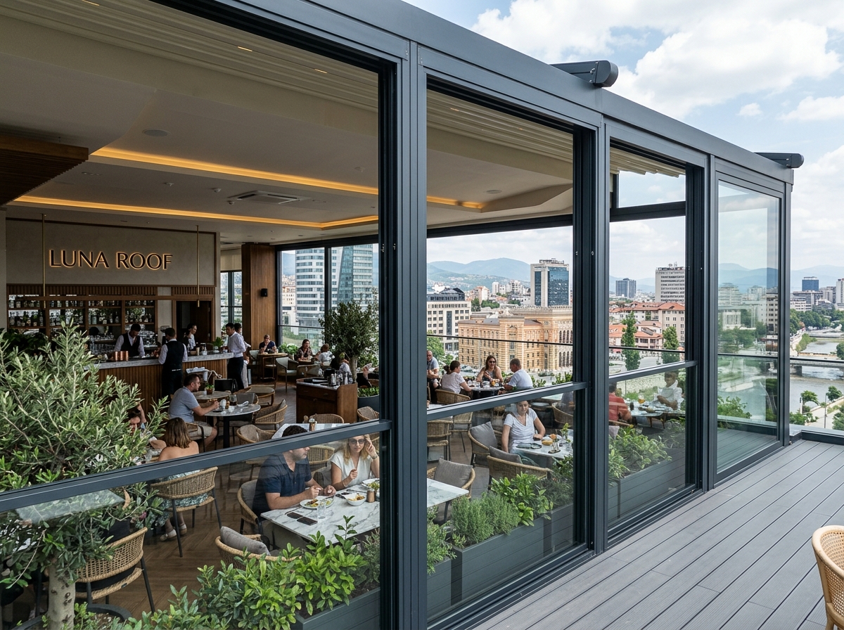 Motorlu Giyotin Cam Balkon